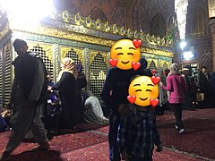 Hazrat Ali's tomb inside the shrine in Mazar-e Sharif, Afghanistan