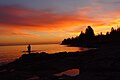 Sunset from northern shore of Lake Superior