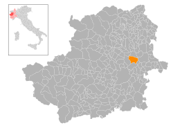 Locatie van Volpiano in Turijn (TO)