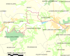 Poziția localității Dampierre-sur-Avre