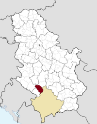 Location o the municipality o Novi Pazar within Serbie