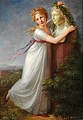 Ida Brun mit der Büste ihrer Mutter von Philipp Friedrich von Hetsch, 1810