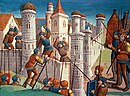 מצור קונסטנטינופול - איור בספר שיצא בפאריס, 1499