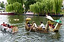 ☎∈ Some participants of the cardboard boat race on Suicide Sunday 2011 at the University of Cambridge.