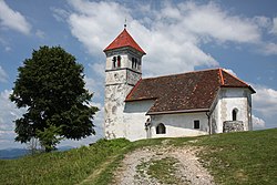 Szent Anna templom Podpeč fölött