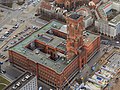 Rådhuset sett fra fjernsynstårnet på Alexanderplatz