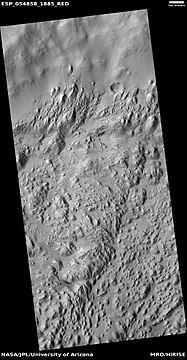 Wide view of layers, as seen by HiRISE under HiWish program