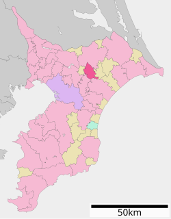 Location of Tomisato in Chiba Prefecture