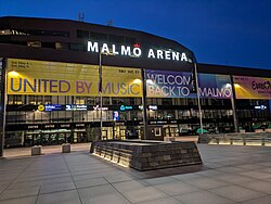 A Malmö Aréna a 2024-es Eurovíziós Dalfesztivál során