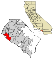 Location of Huntington Beach in Orange County, California