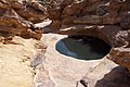 Een pothole in Capitol Reef National Park (Utah, VS)