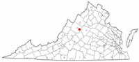 Locatie van Waynesboro in Virginia