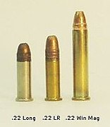 Comparació de cartutxos .22 Long, .22 Long Rifle i .22 Winchester Magnum