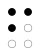 ⠋ (ব্রেইল নিদর্শন বিন্দু-124)