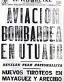 Image 23El Imparcial headline: "Aviation (US) bombs Utuado" during Nationalist revolts. (from History of Puerto Rico)