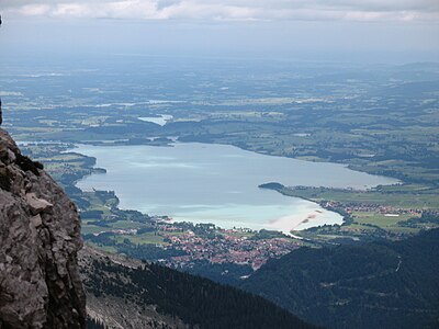 Forggensee und Füssen von der Kellenspitze (2238 m)