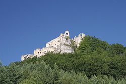 Lietava Castle above the village