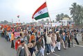 Det indiske flagget brukt i ein demonstrasjon av ei nasjonalistisk studentforeining i 2009.