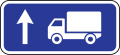 Driving direction of trucks (proceed straight)