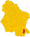 Collocatio finium Municipii Porcarii in Provincia Lucensi.