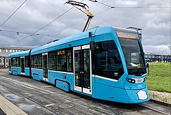 Stadler Tango NF2 v Ostravě ve smyčce Hlavní nádraží