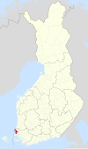Uusikaupunki Finlandiako mapan
