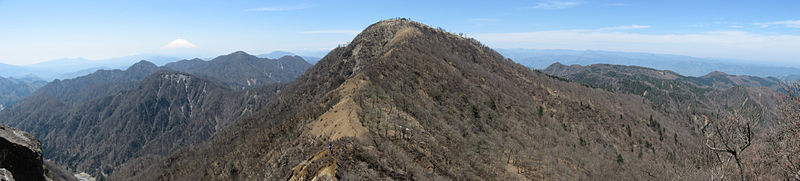 鬼ヶ岩から西側の眺望（2007年4月撮影）