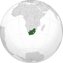 Localização da África do Sul