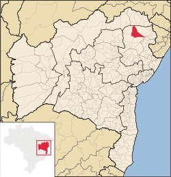 Localização de Canudos na Bahia