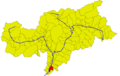 Collocatio finium municipii in Provincia Bauzanensi.