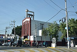 Our Lady of the Sacred Heart Church in the center of the neighborhood