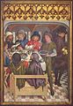 Gemälde von Friedrich Herlin in der Stadtpfarrkirche St. Jakob in Rothenburg mit dem Titel: „Das Mahl der Compostela-Pilger“, um 1466