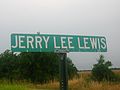 Jerry Lee Lewis Drive in Ferriday en route to Huntington School (now Delta Charter School).