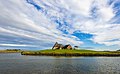 Die Kirchwarft auf Hallig Hooge