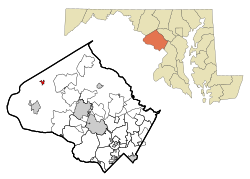 Location of Barnesville, Maryland