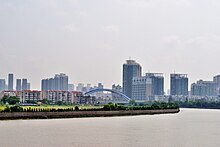 Ningbo skyline viewed on Changfeng Bridge.jpg