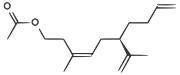 (3Z,6R)-3-metil-6-(prop-1-en-2-il)deka-3,9-dien-1-il acetat