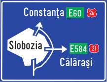 Presemnalizarea traseului de ocolire a localității (România)