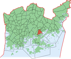 Position of Roihuvuori within Helsinki