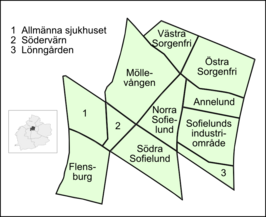 Kaart van Södra Innerstaden