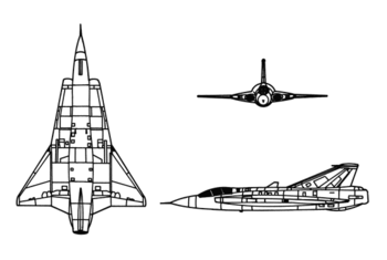 Diagram af Saab J 35 Draken