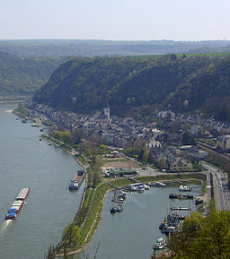 Vy över Sankt Goar.