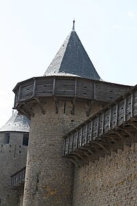 Podsebití hradební věže (Carcassonne, Francie)