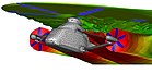 Simulation der Schallabstrahlung des Airbus RACER bei der DLR. Die Wechselwirkungen mit den Nachläufen des Rotors, der Propeller und der Flügel haben einen wichtigen Einfluss auf die Schallabstrahlung (Bild vom 3. Juli 2020). KW 50 (ab 11. Dezember 2022)