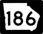 State Route 186 marker