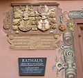 Détail de l'hôtel de ville à Grünberg en Hesse, en Allemagne.