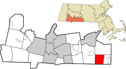 Location in Hampden County in Massachusetts