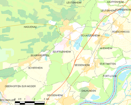 Mapa obce Soufflenheim