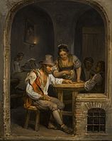 Osteria in art: Aleksander Lauréus (1793–1823) oil painting from 1820, Roman Osteria from Pori Art Museum (Finnish: Porin taidemuseo, Swedish: Björneborgs konstmuseum). Pori Art Museum is a museum of contemporary and modern art museum in Pori (Swedish: Björneborg), Finland.