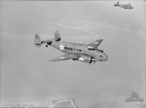 Two Hudson aircraft from No. 13 Squadron near Darwin in 1940